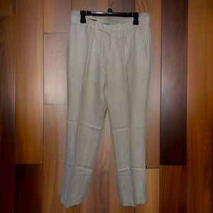 Pleated Linen Men’s Dress Slacks